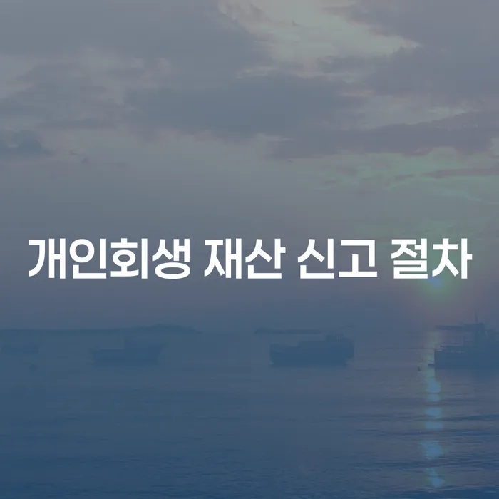 개인회생 재산 신고 절차, 어떻게 준비해야 할까요?